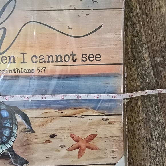 Inspirational Turtle Wall Art with Faith Quote Beach Bundle - Picture 5 of 6